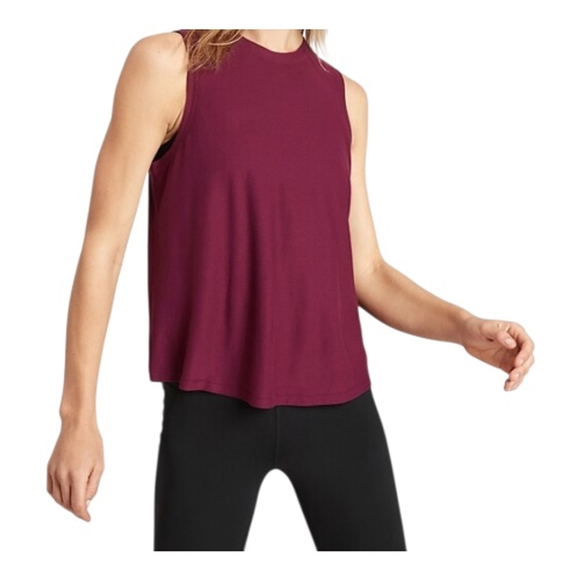 Women's Banana Republic Factory Burgundy Sleeveless Muscle Tank Top XS - Picture 1 of 6